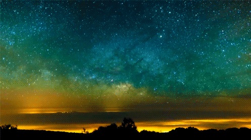 Atardecer estelar: Gif del espacio, contenidos multimedia sin copyright